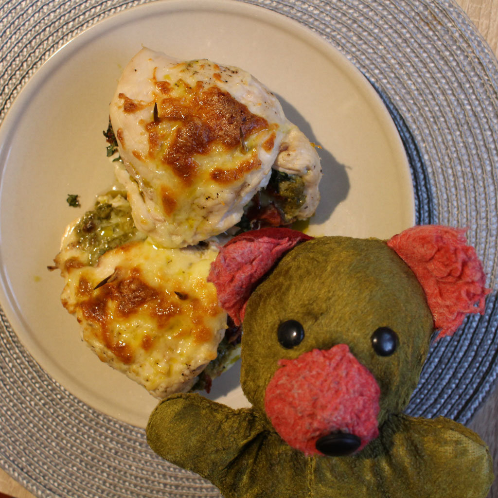  Stuffed chicken fillets